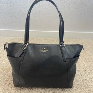 Coach Black Pebbled Leather Tote